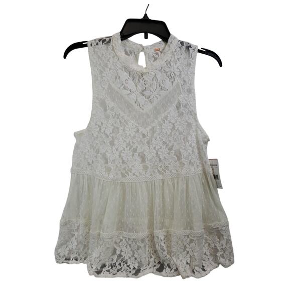 Free People Lady Bird White Lace Tank Top Medium New with Tags - Picture 3 of 6